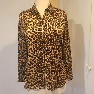 Animal print blouse, medium size.